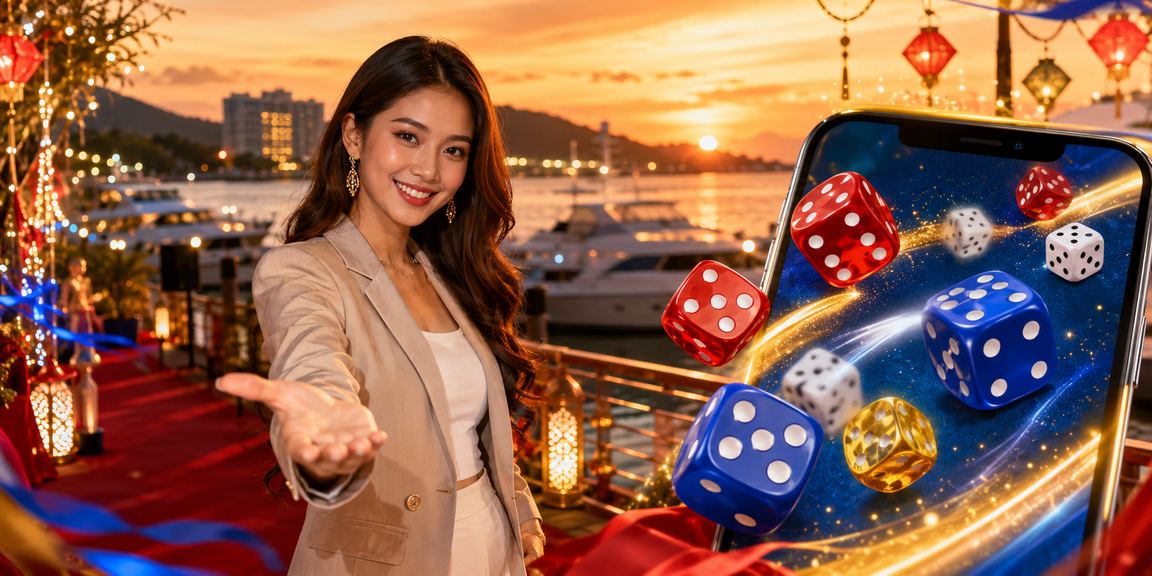Suasana permainan dadu Hari Raya di Kota Kinabalu melalui platform dalam talian 6800