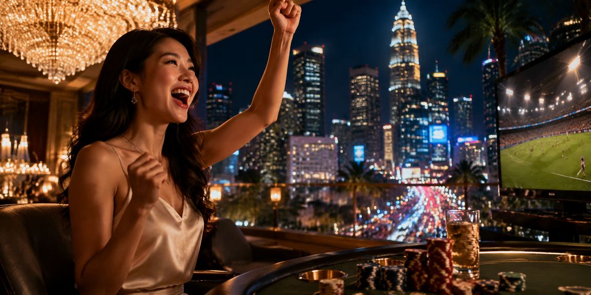 Pengguna Kuala Lumpur menikmati permainan meja kasino digital moden melalui peranti mudah alih
